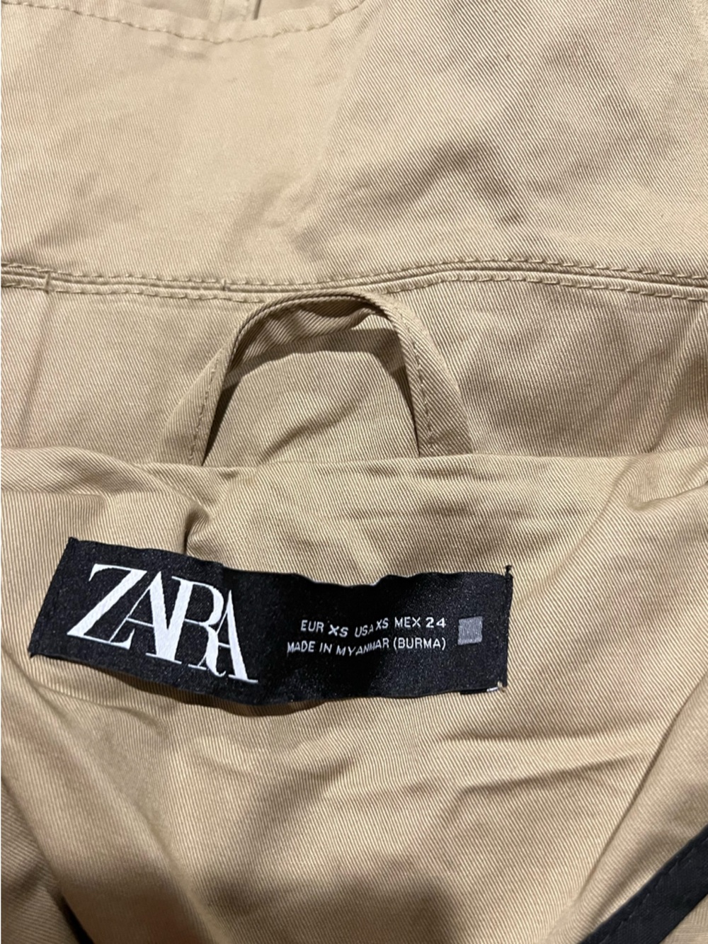 Zara Khaki Hooded Trench Coat - Picture 4 of 5